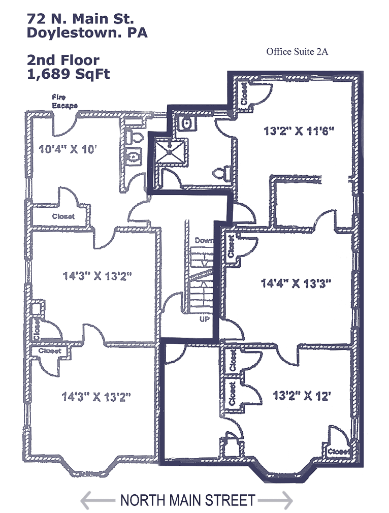 Floor Plan 72 N Main: 2nd floor